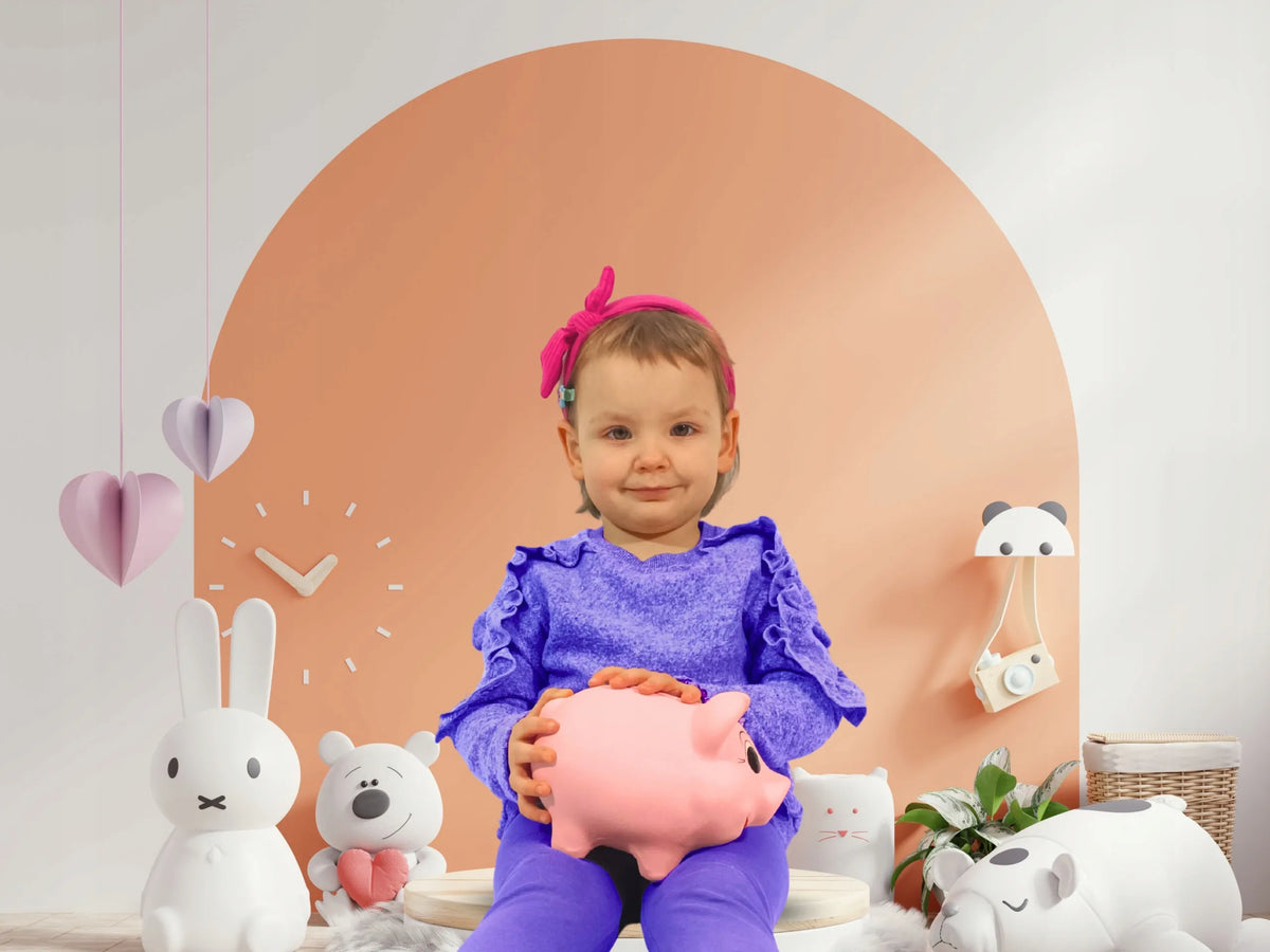 Keraminė taupyklė Juliette kiaulytė, rožinė, 13 cm