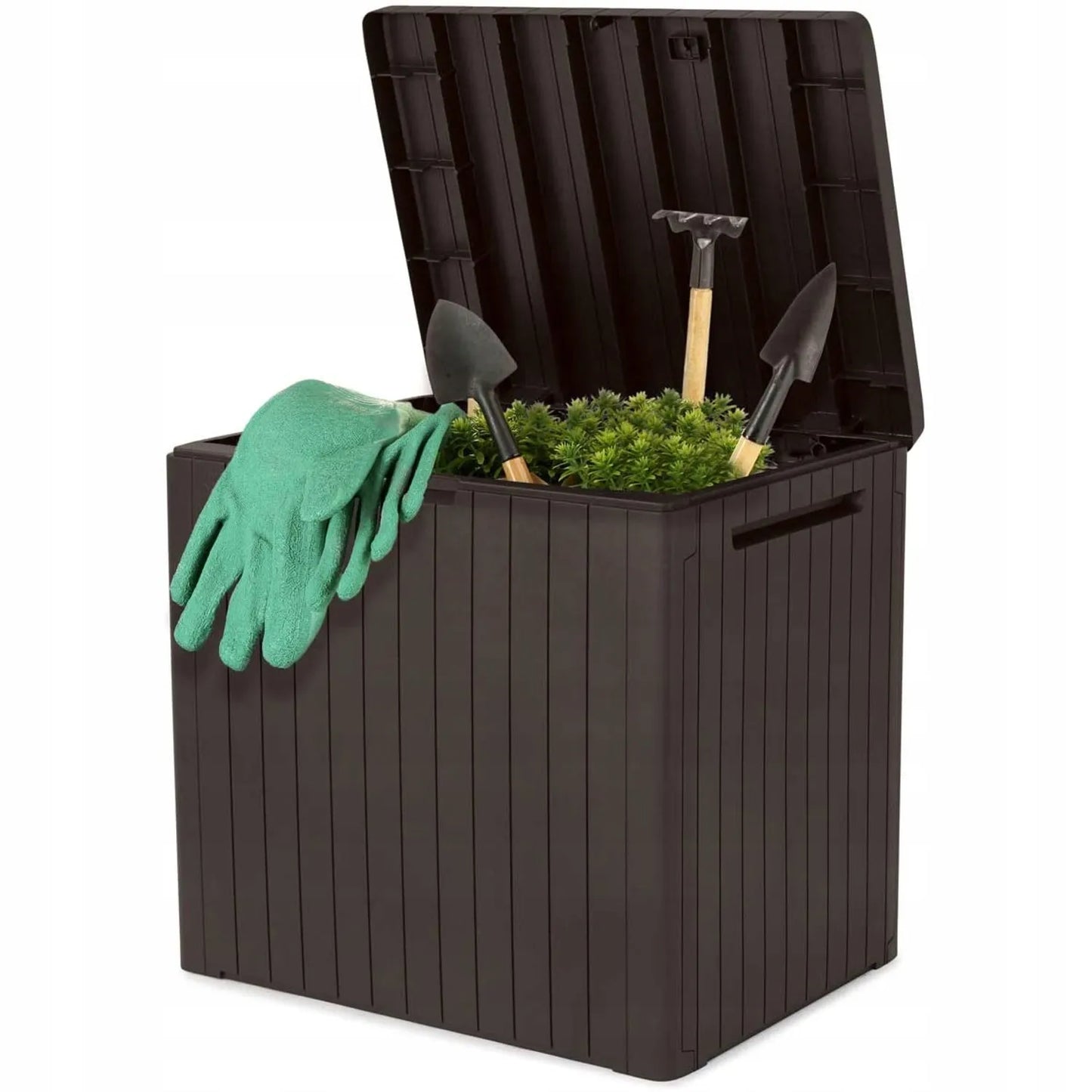 Keter City Storage Box 113L lauko baldų dėžė – ruda