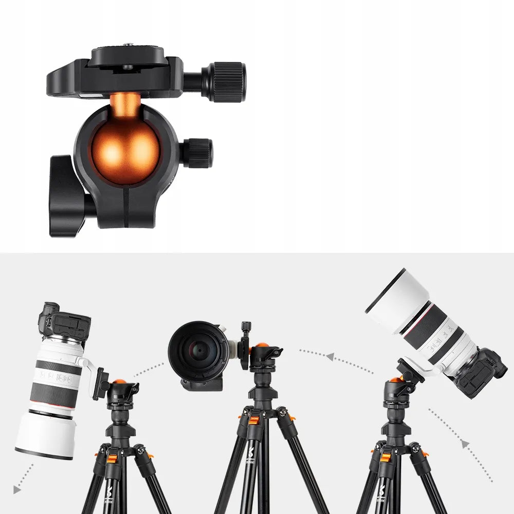 K&F Concept BI234M trikojis fotoaparatui + 3D galvutė + telefono laikiklis