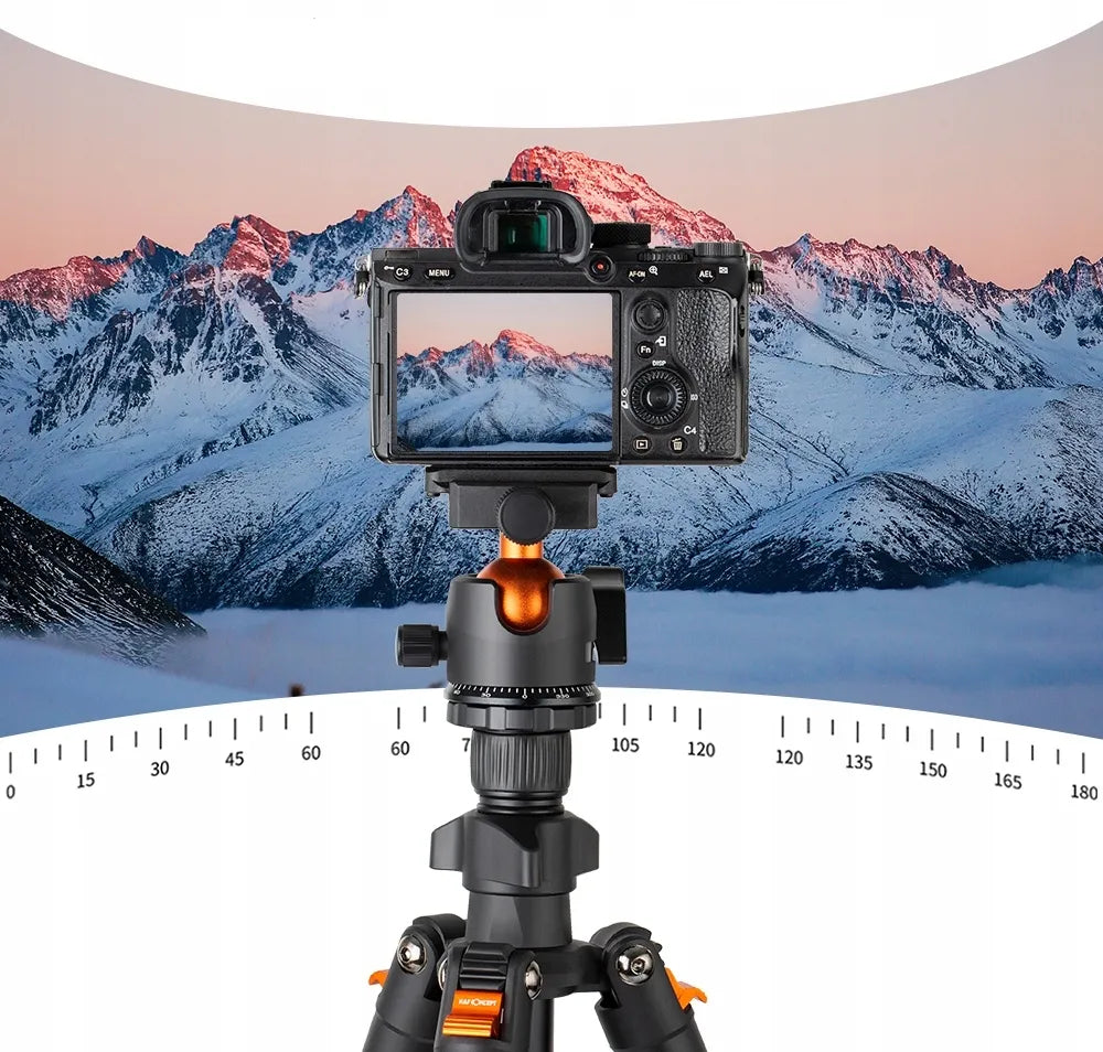 K&F Concept BI234M trikojis fotoaparatui + 3D galvutė + telefono laikiklis