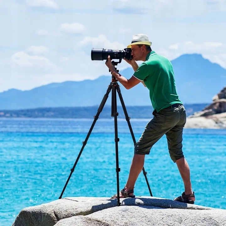 K&F Concept K234A7+FH-03 aliuminio ir magnio trikojis stovas, 231 cm, su horizontalia kolona