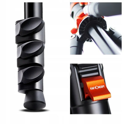 K&F Concept trikojis monopodas 177cm su K254A3 galvute