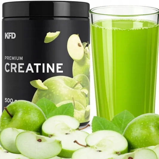 KFD Premium Creatine kreatino monohidratas, žaliojo obuolio skonio, 500 g