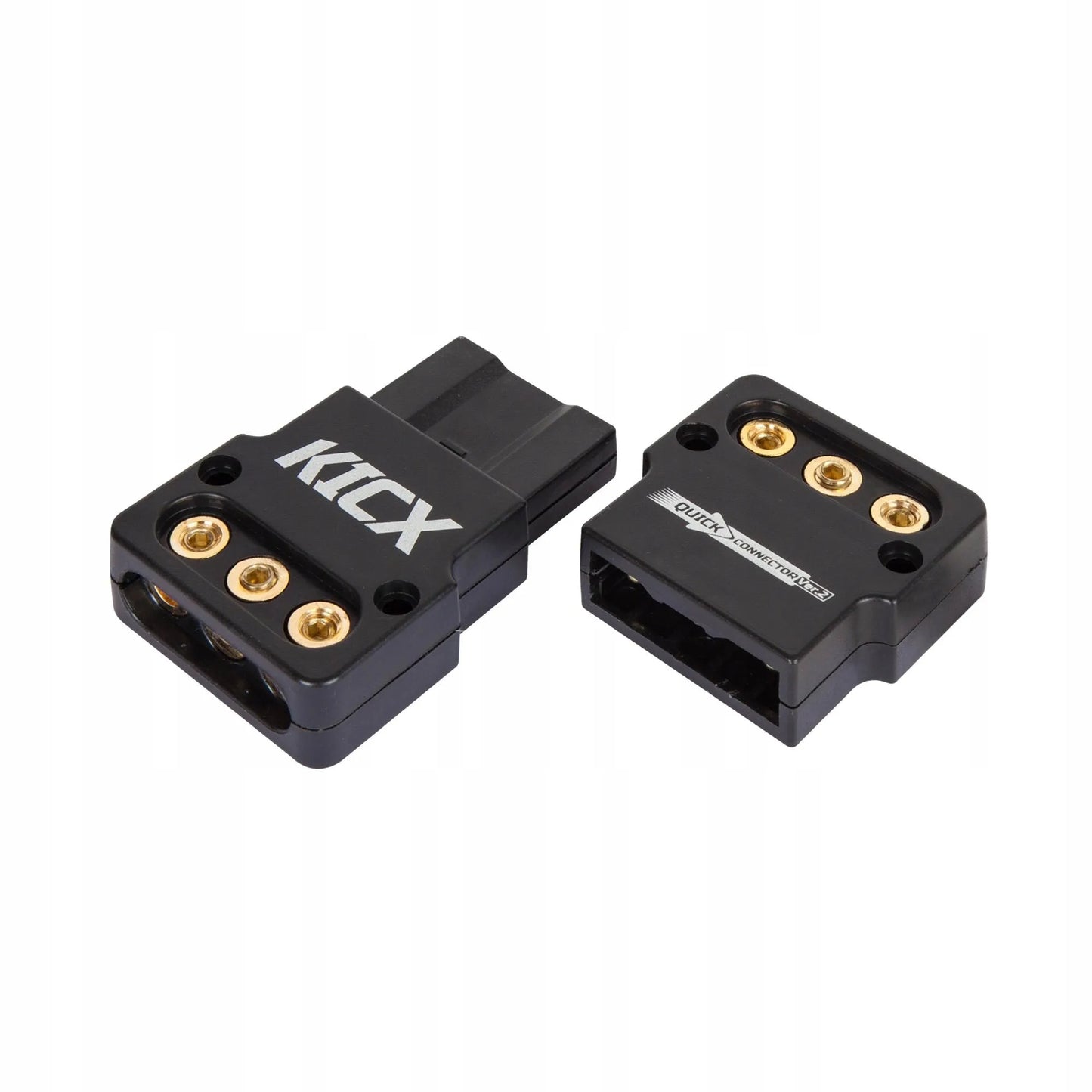 KICX Quick Connector v2 - Stiprintuvo, žemų dažnių garsiakalbio ir įkroviklio maitinimo jungtis