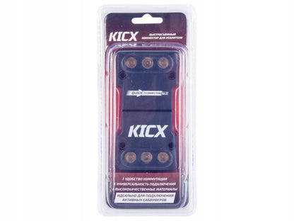 KICX Quick Connector v2 - Stiprintuvo, žemų dažnių garsiakalbio ir įkroviklio maitinimo jungtis