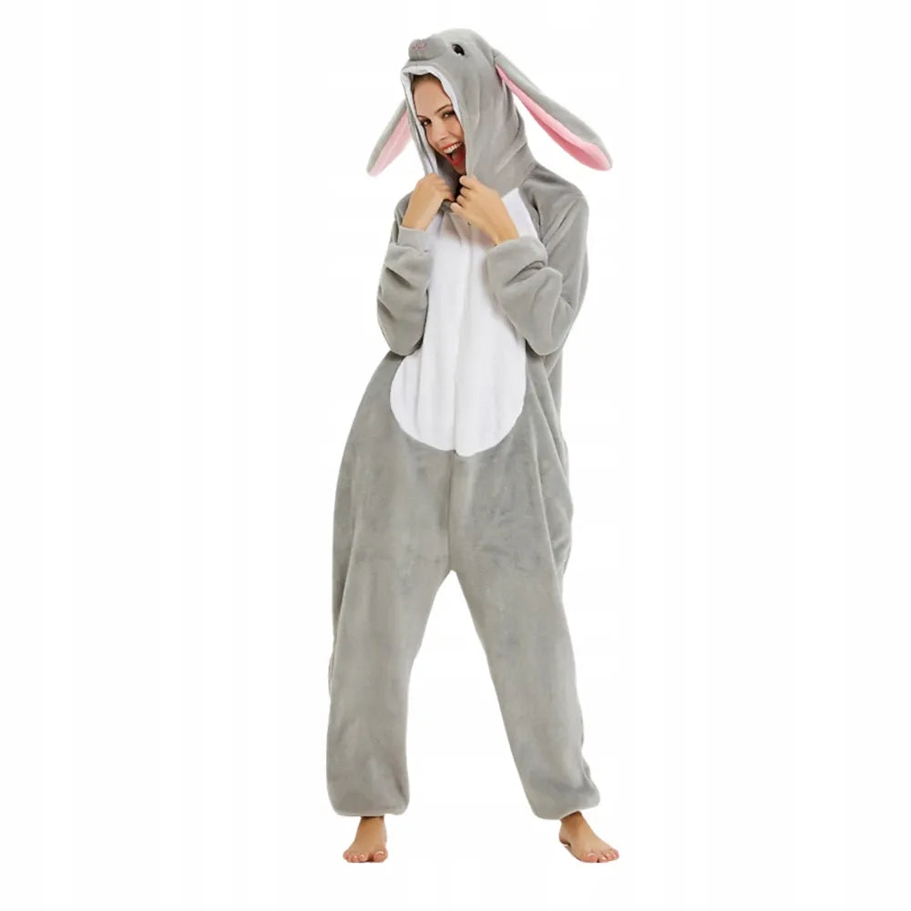 Kigurumi pižama „Szary Królik“, L dydis, 165–175 cm