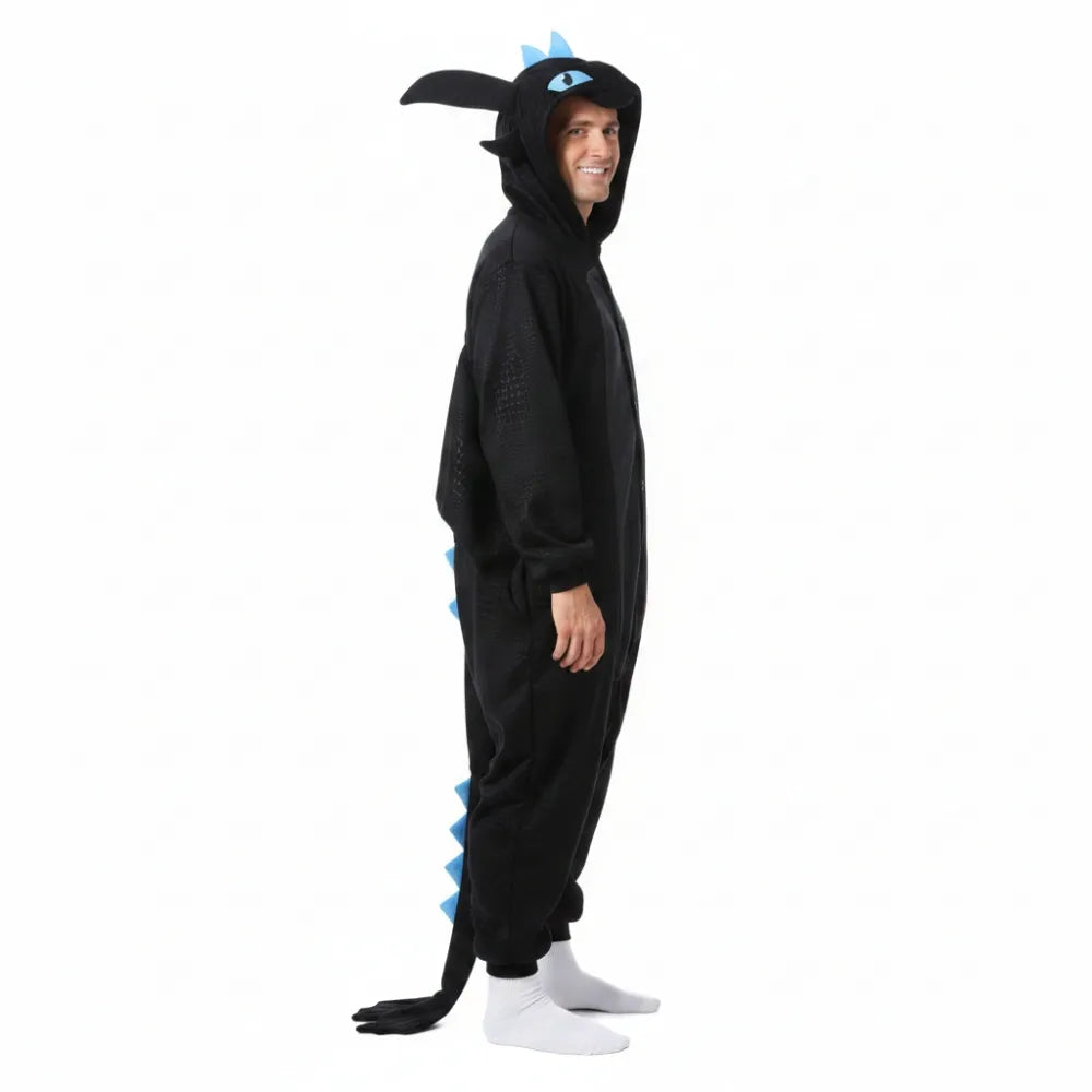 Kigurumi pižama „Szczerbatek“, mėlyna, XL, 175–185 cm