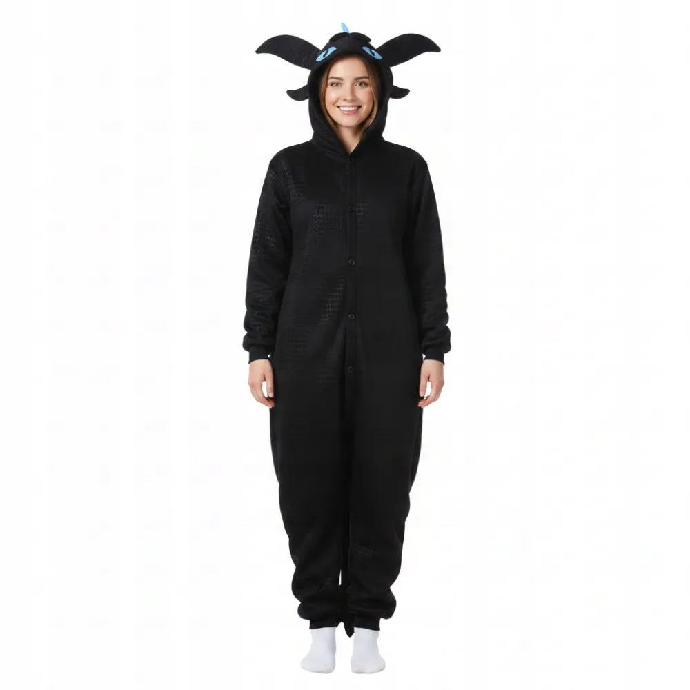Kigurumi pižama „Szczerbatek“, mėlyna, XL, 175–185 cm