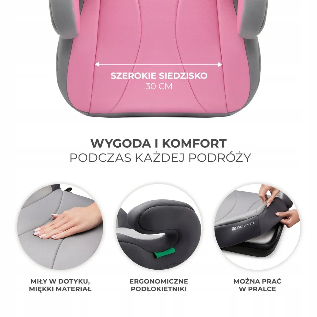 Kinderkraft i-Boost automobilinė kėdutė-padėkliukas ISOFIX 15-36 kg