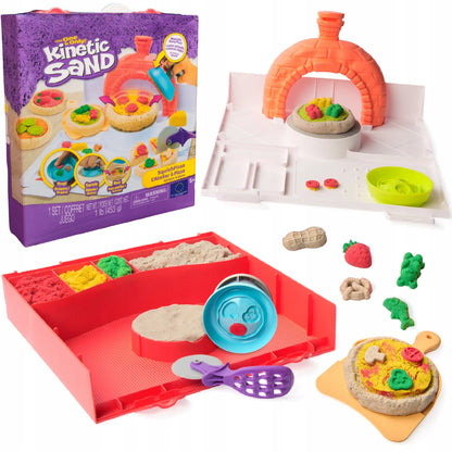 Kinetinis smėlis „SquishPizza“ – auganti pica, kūrybinis rinkinys, 450 g