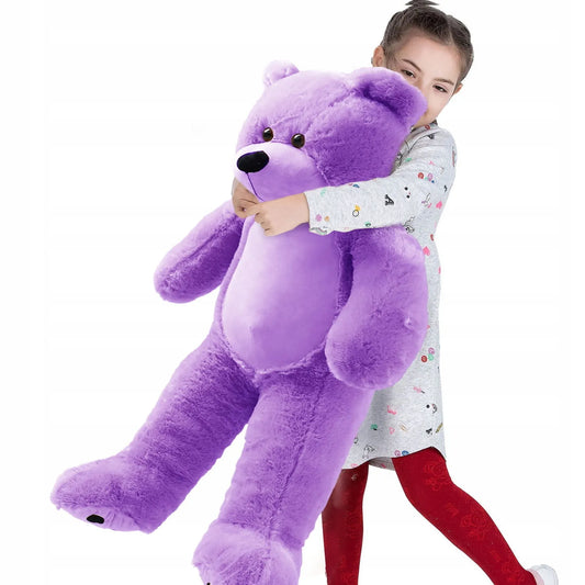 Klasikinis pliušinis meškiukas - violetinis 90 cm