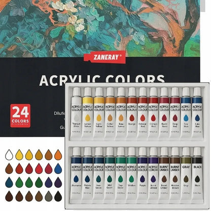 K&M tapybos rinkinys su molbertu, dažais, drobėmis, teptukais ir palete, 42 vnt., ML20