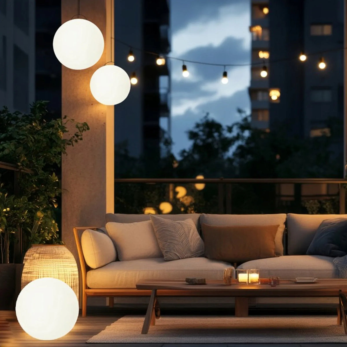 Kobi GARDEN BALL saulės LED sodo šviestuvas 3000K RGB 30cm
