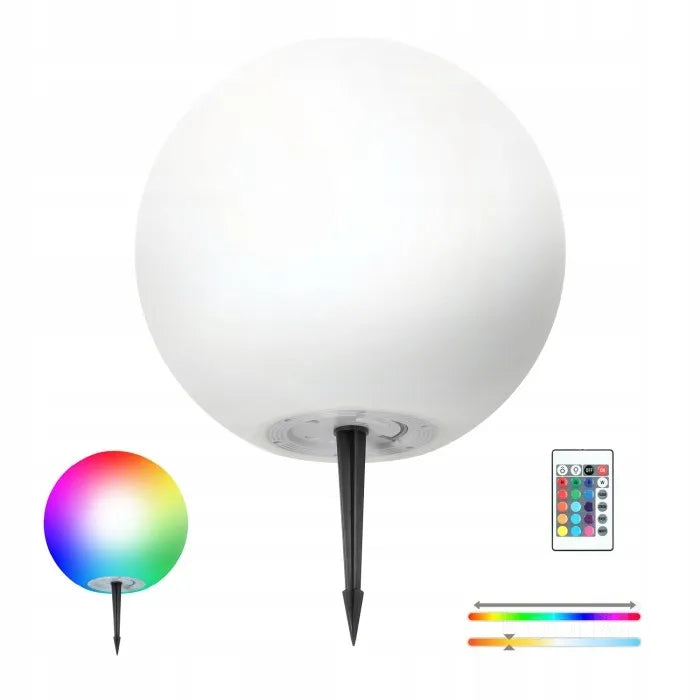 Kobi GARDEN BALL saulės LED sodo šviestuvas 3000K RGB 30cm