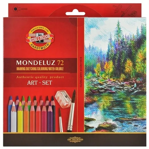 „Koh-I-Noor Mondeluz“ akvareliniai pieštukai, 72 spalvos, 3714