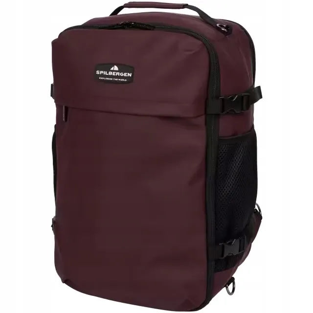 Kompaktiška bordo spalvos kelioninė kuprinė lėktuvui, 20 l, 40 × 25 × 20 cm