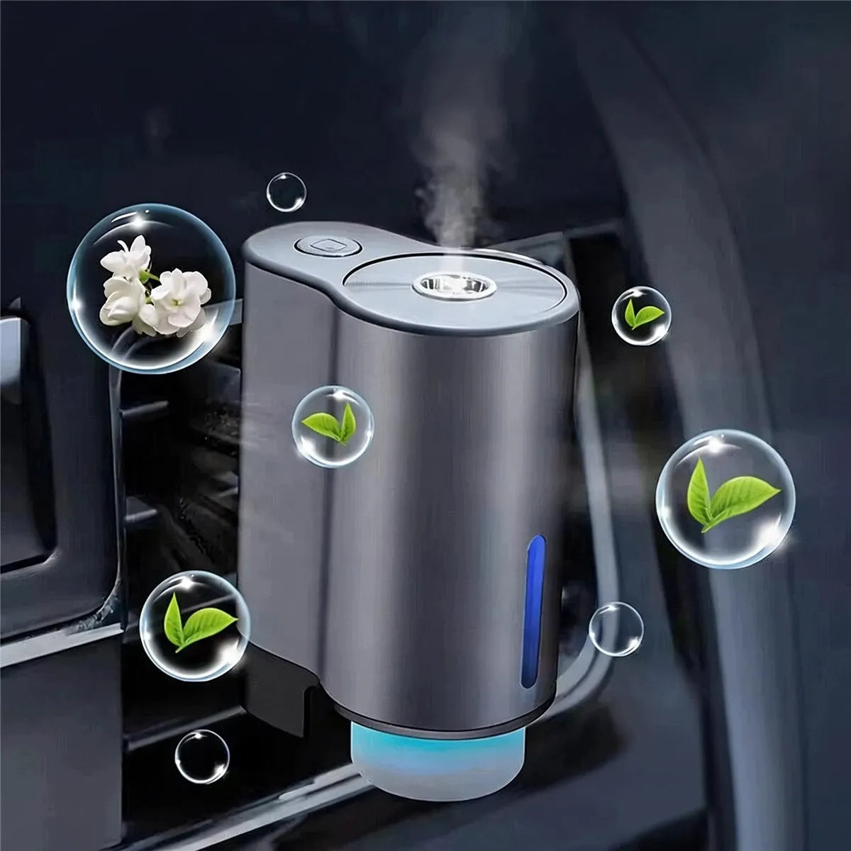 Kompaktiškas bekvapis automobilinis aromato difuzorius ir oro drėkintuvas