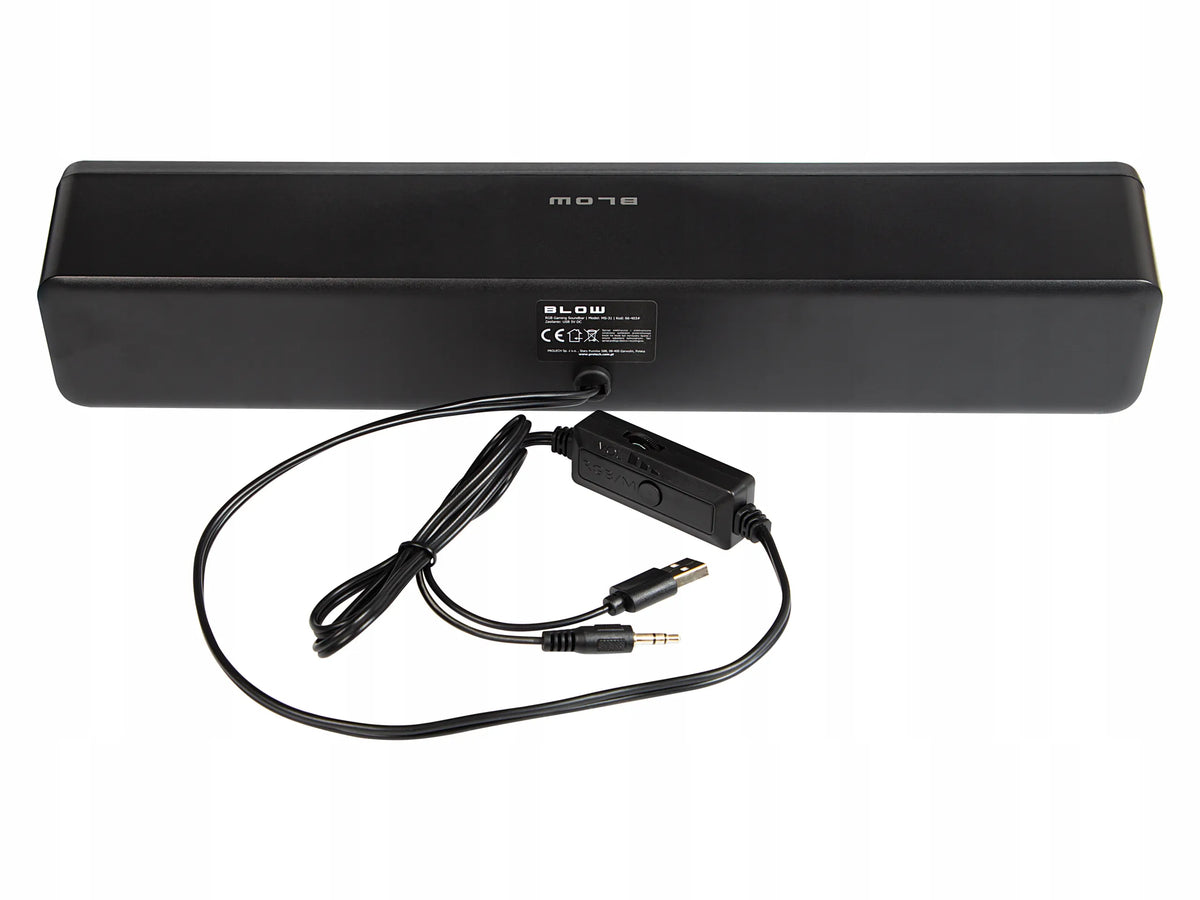 Kompiuterio garsiakalbiai 2.0 BLOW žaidimų garso juosta LED RGB spalvos USB 5V