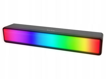 Kompiuterio garsiakalbiai 2.0 BLOW žaidimų garso juosta LED RGB spalvos USB 5V