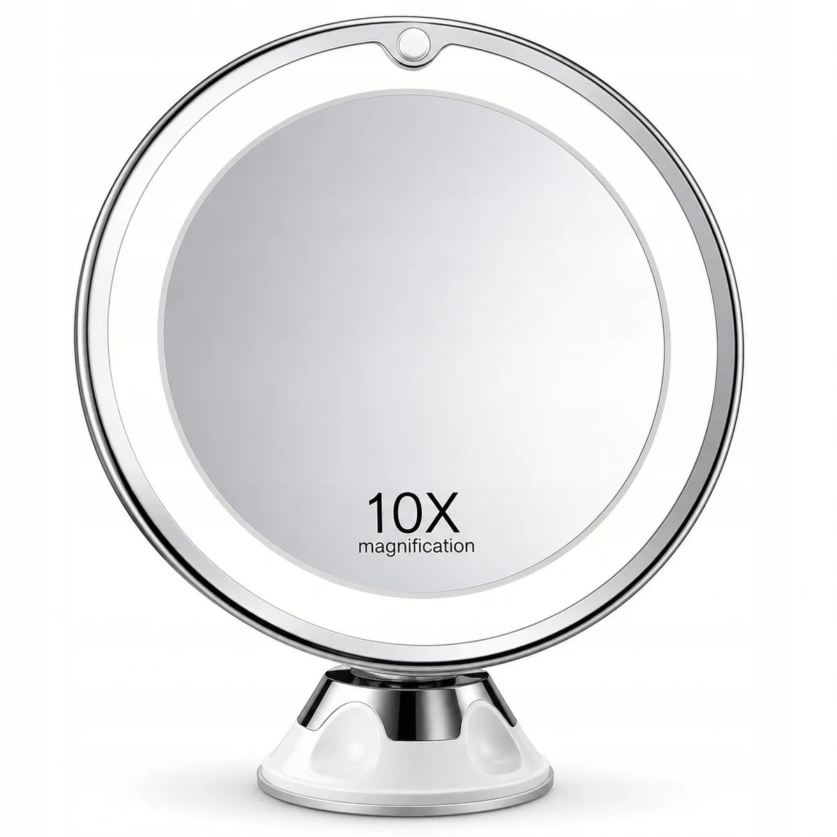Kosmetinis LED veidrodis su 10X didinimu ir apšvietimu