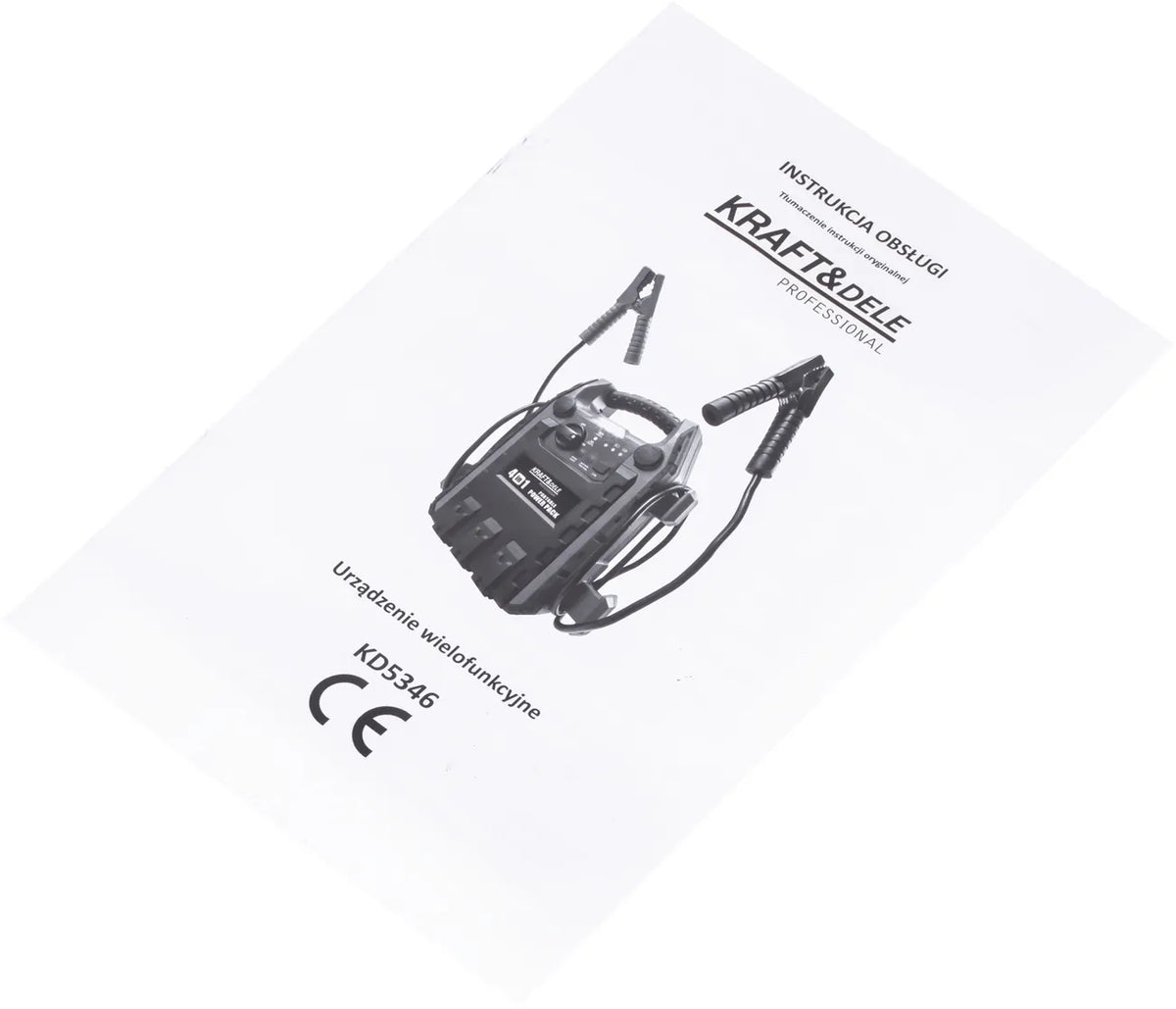 Kraft&Dele KD5346 4 viename automobilinis paleidimo įrenginys, 1200/600 A, 22 Ah, 12 V, su LED apšvietimu ir kompresoriumi