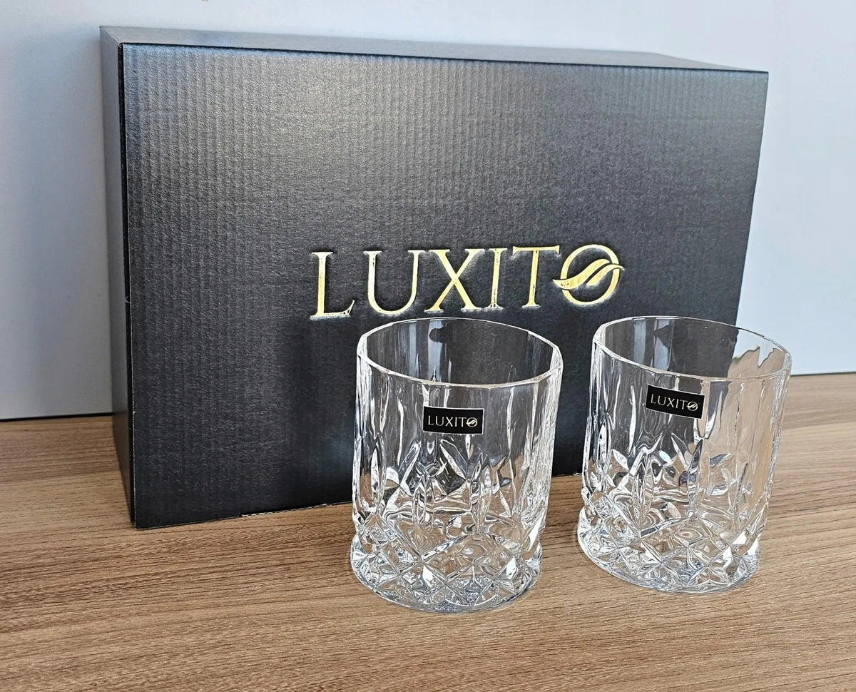 Krištolo viskio ir kokteilių stiklinės LUXITO Javell, 300 ml, 6 vnt., dovana
