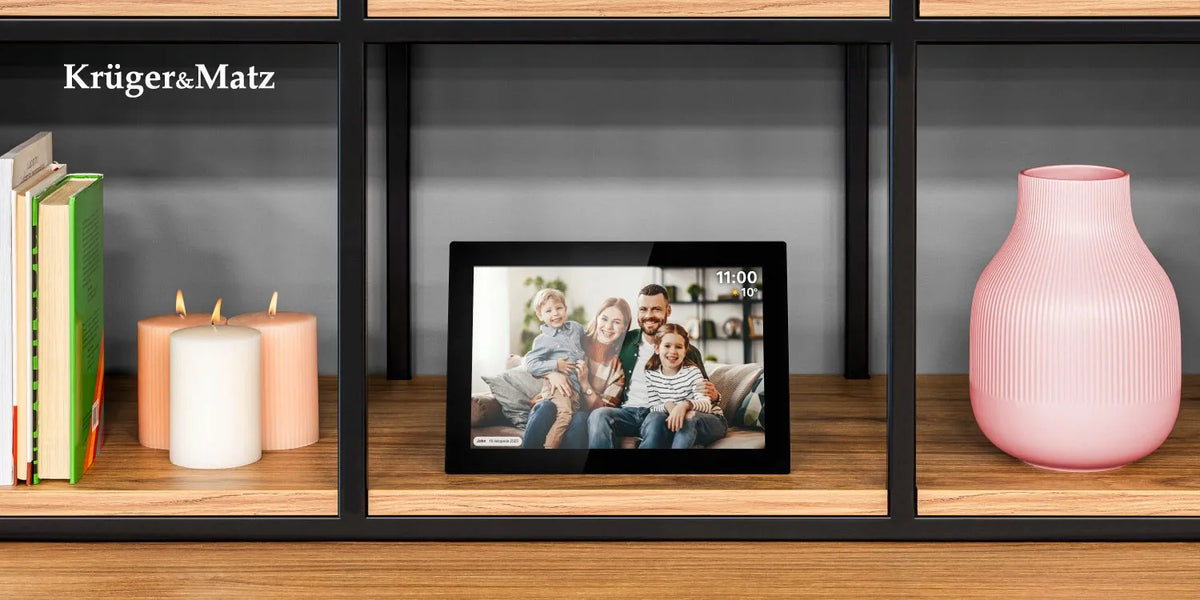 Kruger&Matz FRAMEO Wi-Fi skaitmeninis nuotraukų rėmelis, 10,1 col., juodas