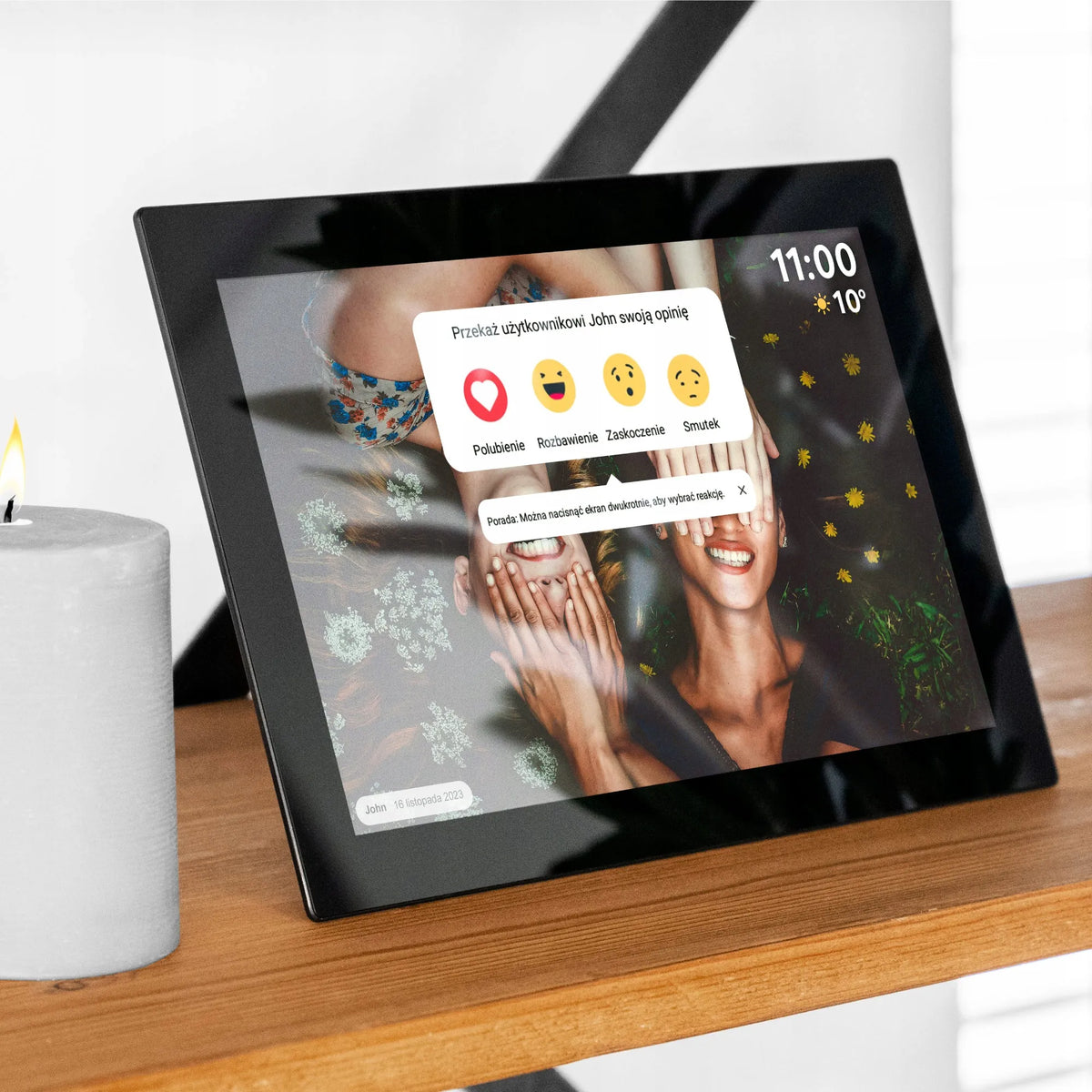 Kruger&Matz FRAMEO Wi-Fi skaitmeninis nuotraukų rėmelis, 10,1 col., juodas