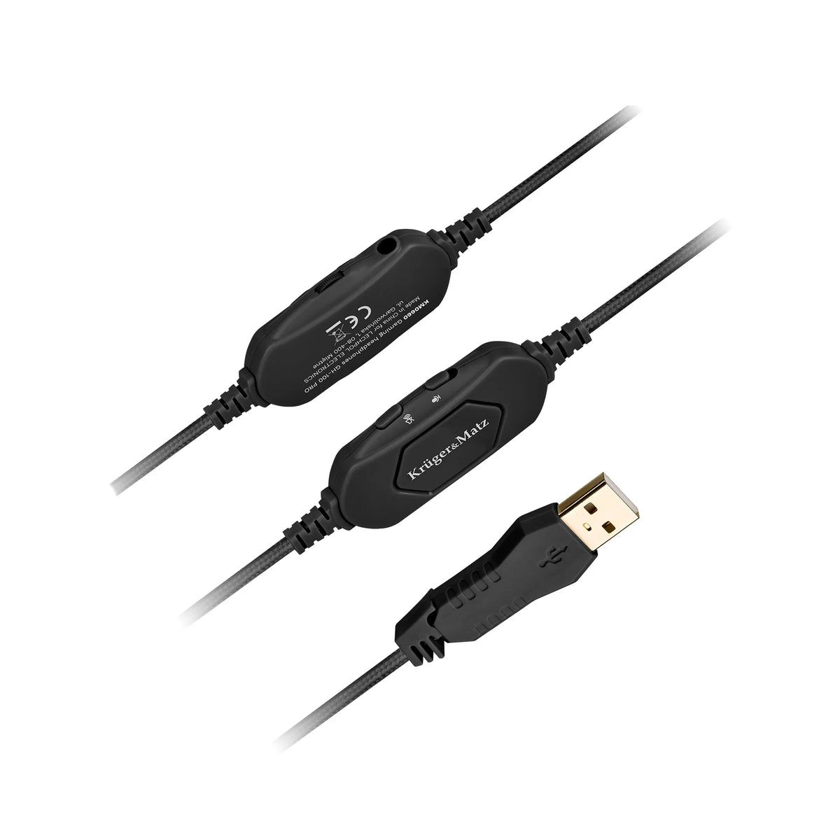 Kruger&Matz Warrior GH-100 Pro žaidimų ausinės su mikrofonu ir RGB apšvietimu