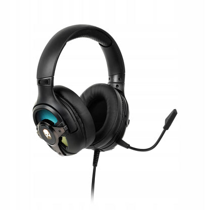 Kruger&Matz Warrior GH-100 Pro žaidimų ausinės su mikrofonu ir RGB apšvietimu