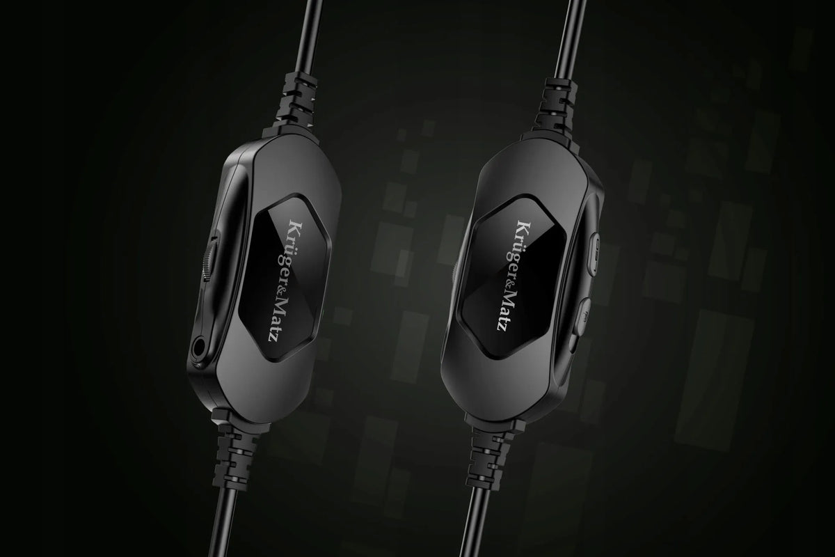 Kruger&Matz Warrior GH-100 Pro žaidimų ausinės su mikrofonu ir RGB apšvietimu