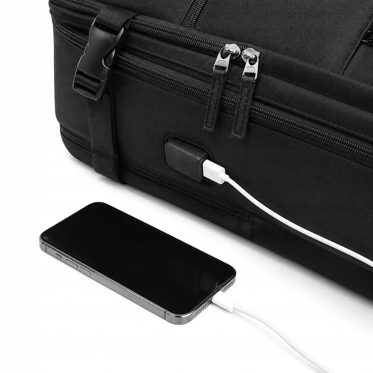 Kuprinė į lėktuvą, rankinis bagažas 40x25x20 WizzAir Ryanair, kabininė 20l USB