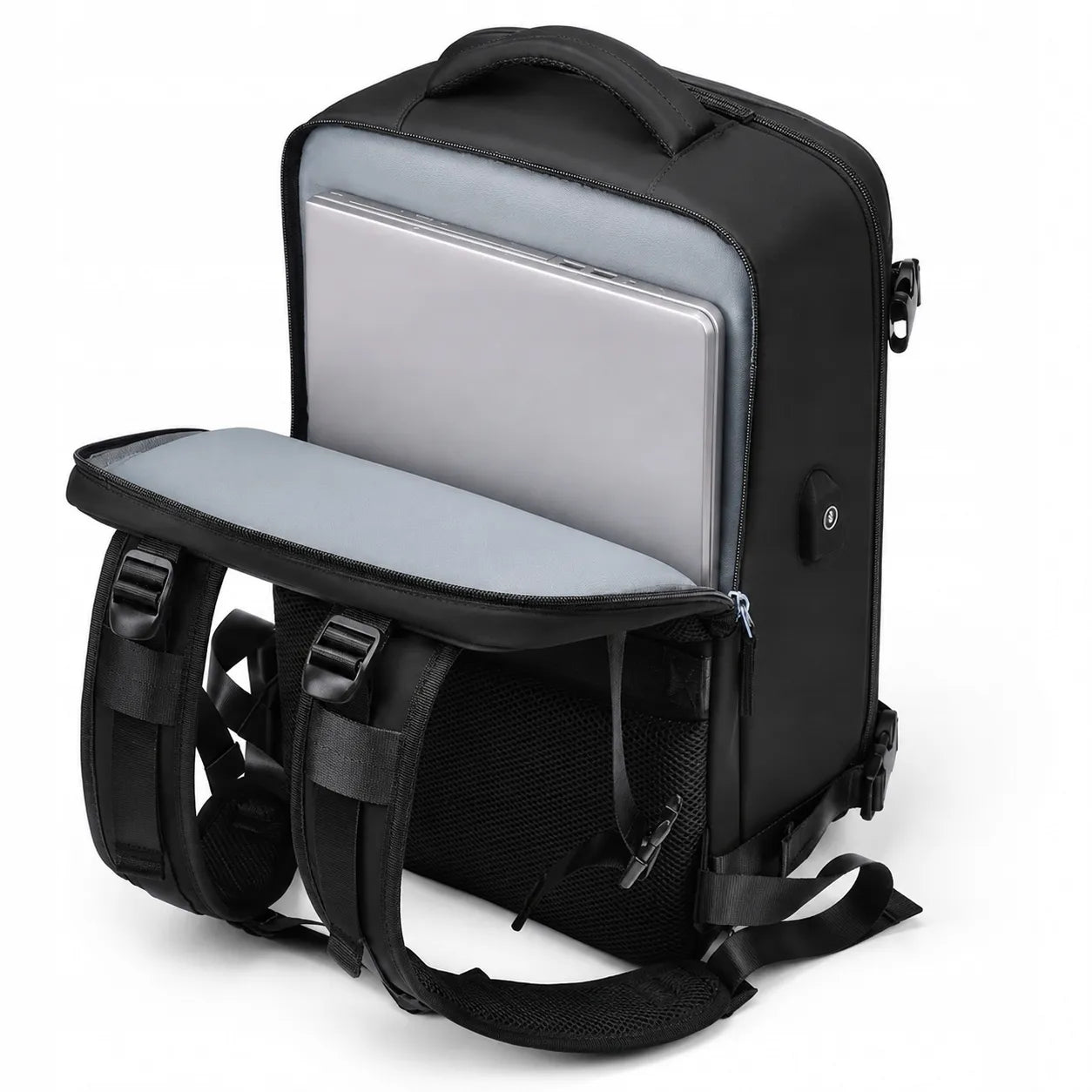 Kuprinė į lėktuvą, rankinis bagažas 40x25x20 WizzAir Ryanair, kabininė 20l USB