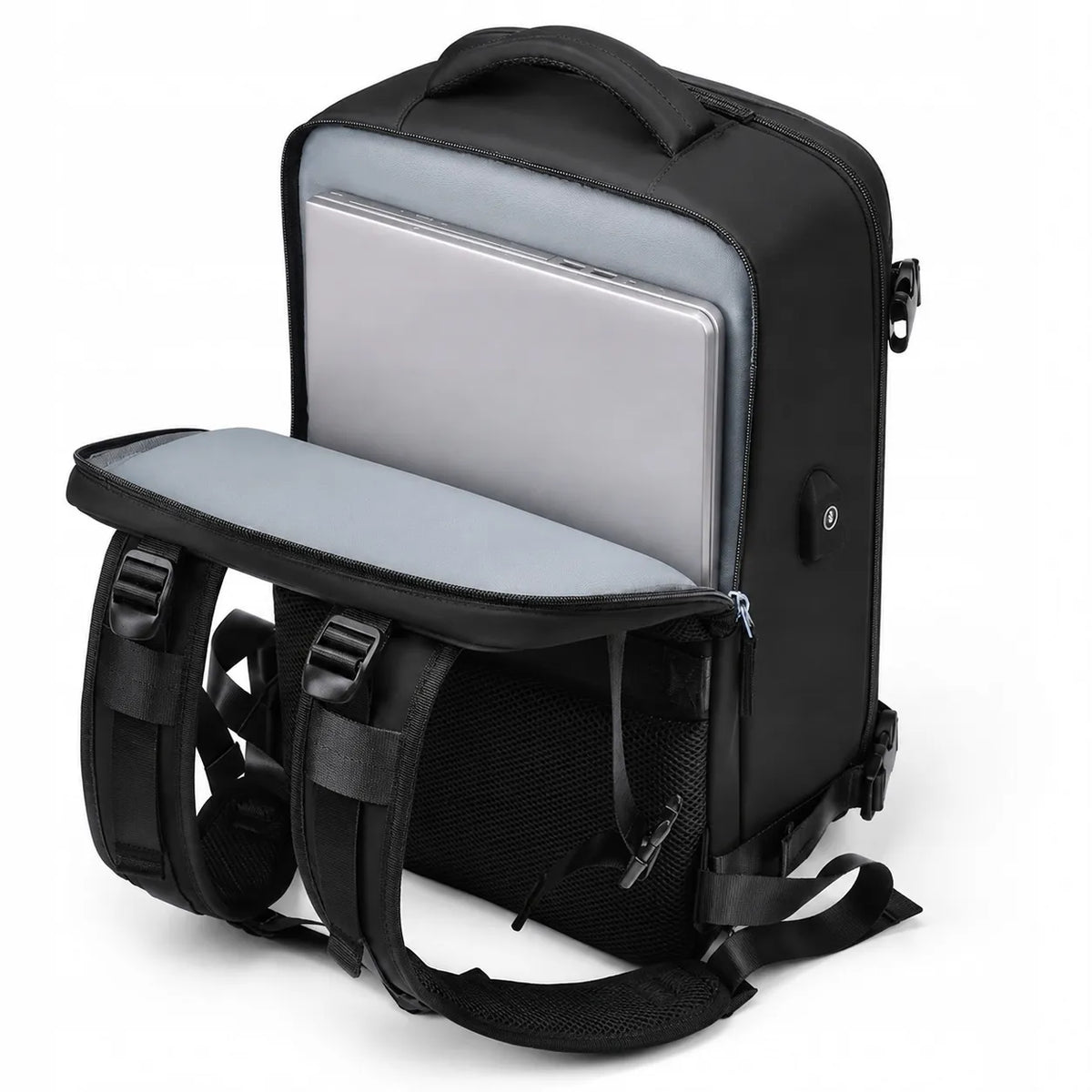 Kuprinė į lėktuvą, rankinis bagažas 40x25x20 WizzAir Ryanair, kabininė 20l USB