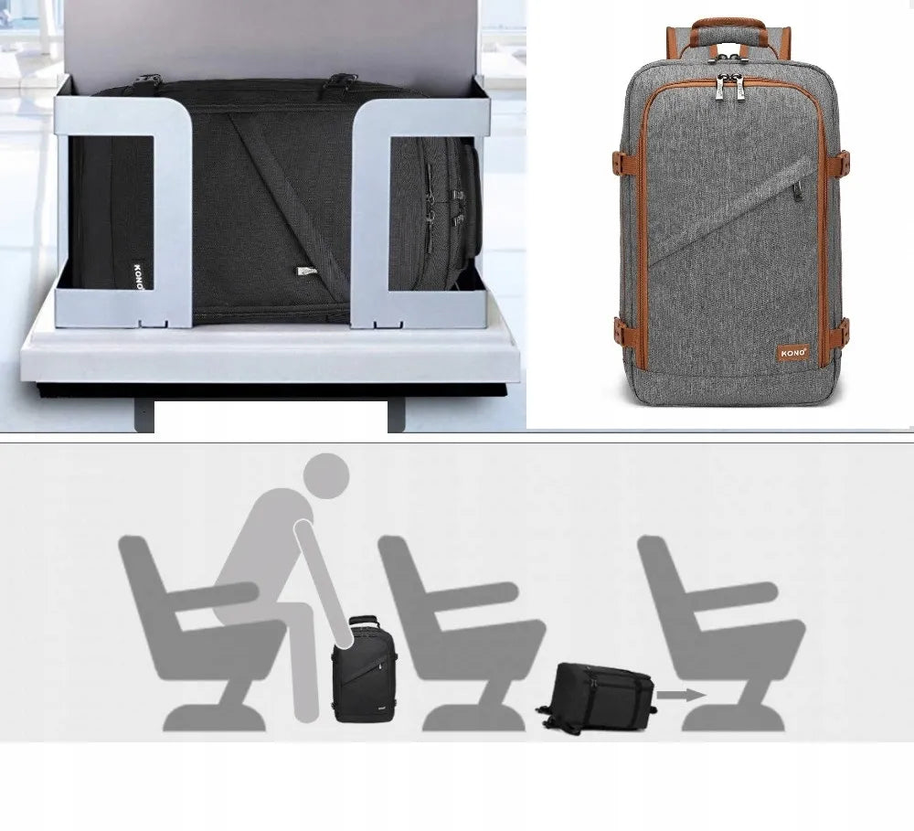 Kuprinė į lėktuvą RYANAIR 40x20x25 rankinis bagažas, juoda, Expander