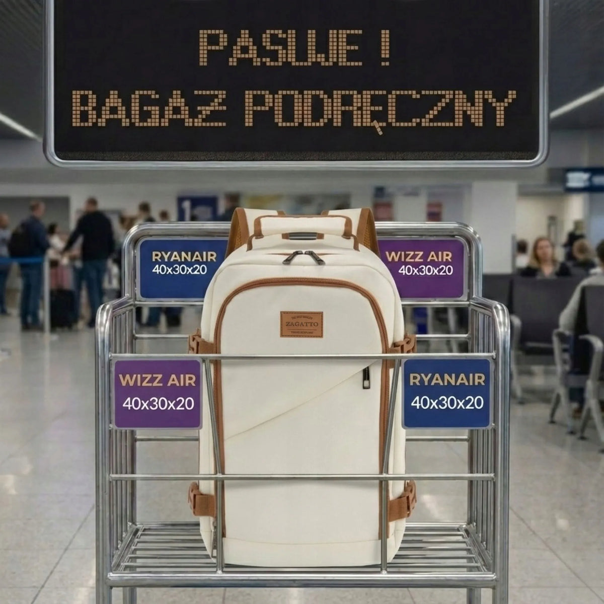 Kuprinė lėktuvui RYANAIR 40x20x25 kabininis bagažas ZAGATTO