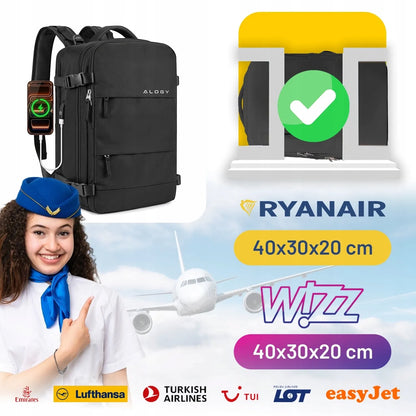 Kuprinė lėktuvui Ryanair 40x25x20 salono bagažas 25L VAKUUMINĖ