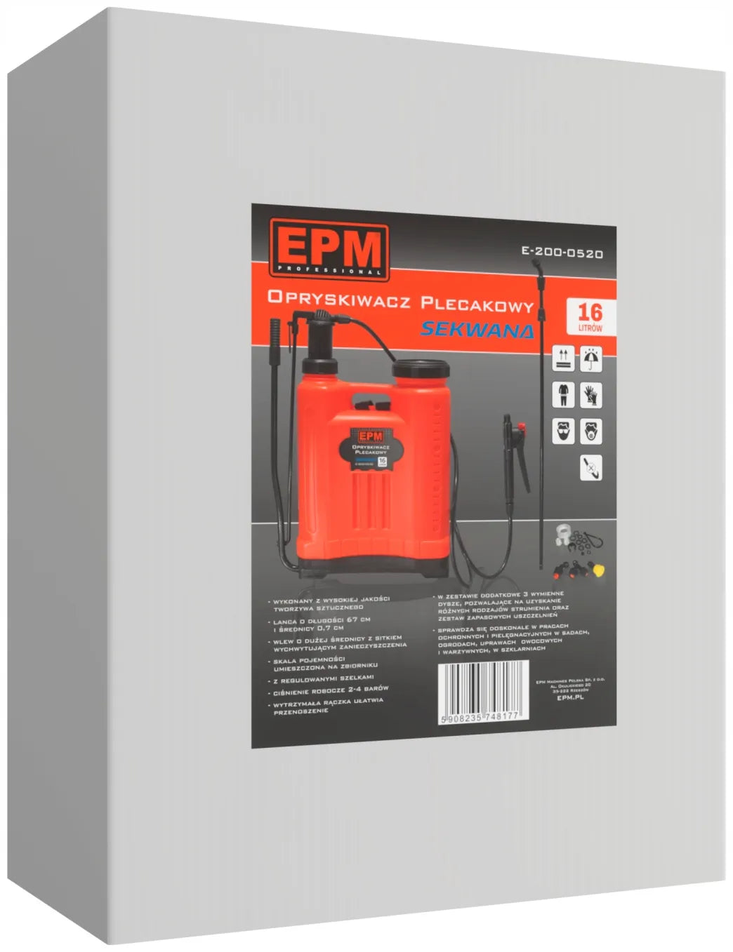 Kuprinis purkštuvas EPM SEKWANA 16L