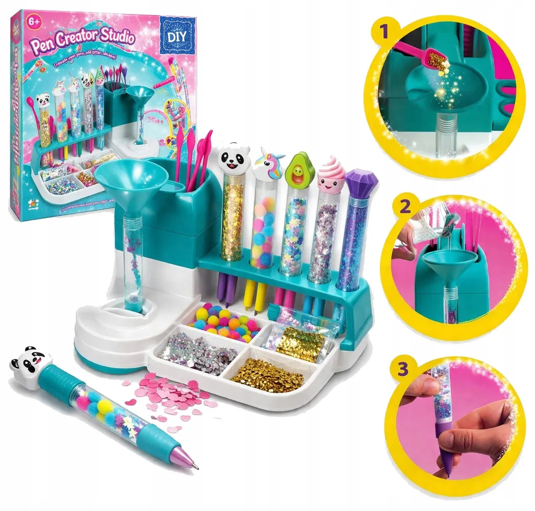 Kūrybinis rašiklių gamybos rinkinys „DIY Pen Creator Studio“ + 50 priedų