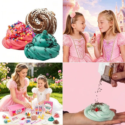 Kūrybinis „slime“ gamybos rinkinys vaikams – ledų ir keksiukų fabrikas