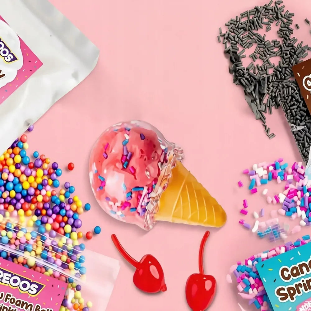 Kūrybinis „slime“ gamybos rinkinys vaikams – ledų ir keksiukų fabrikas