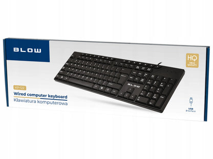 Laidinė USB QWERTY membraninė skaičių klaviatūra 1,5m biurui ir kompiuteriui