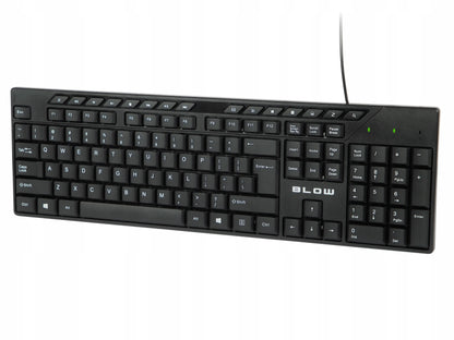 Laidinė USB QWERTY membraninė skaičių klaviatūra 1,5m biurui ir kompiuteriui