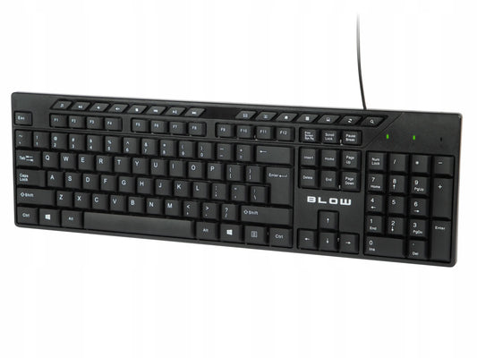 Laidinė USB QWERTY membraninė skaičių klaviatūra 1,5m biurui ir kompiuteriui