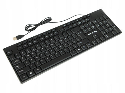 Laidinė USB QWERTY membraninė skaičių klaviatūra 1,5m biurui ir kompiuteriui