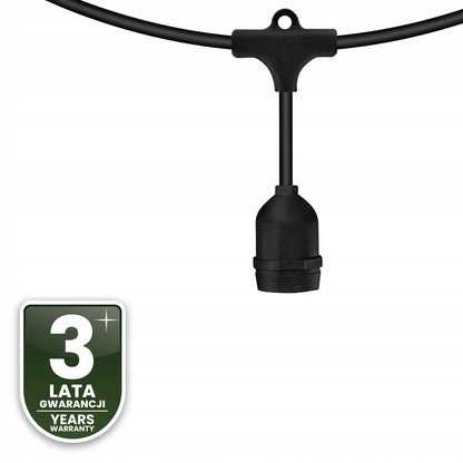 Lauko sodo girlianda, šviesų grandinė, LED laidas, 20m, 20x E27