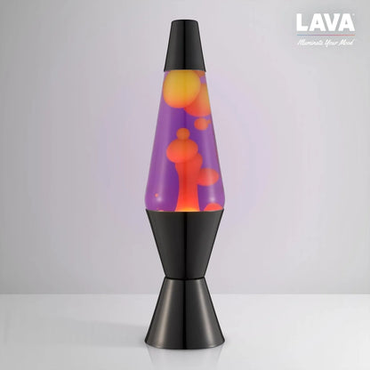 Lava magma lempa, violetinė-oranžinė naktinė lempa, vaško retro stiliaus 37 cm nuotaikingas apšvietimas
