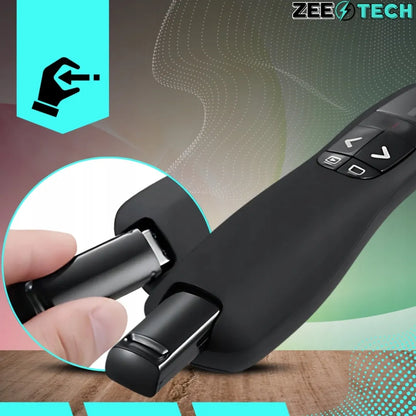 Lazerinis prezentacijos rodiklis, nuotolinio valdymo pultas, 35 m veikimo nuotolis, USB, lazeris + 2 baterijos