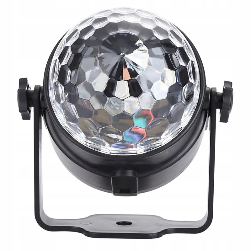 LED diskotekinis RGB projektorius su garso jutikliu ir nuotolinio valdymo pulteliu