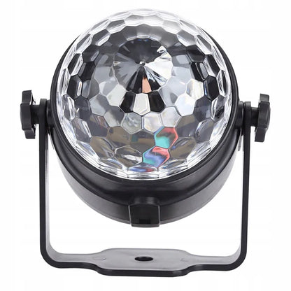 LED diskotekinis RGB projektorius su garso jutikliu ir nuotolinio valdymo pulteliu
